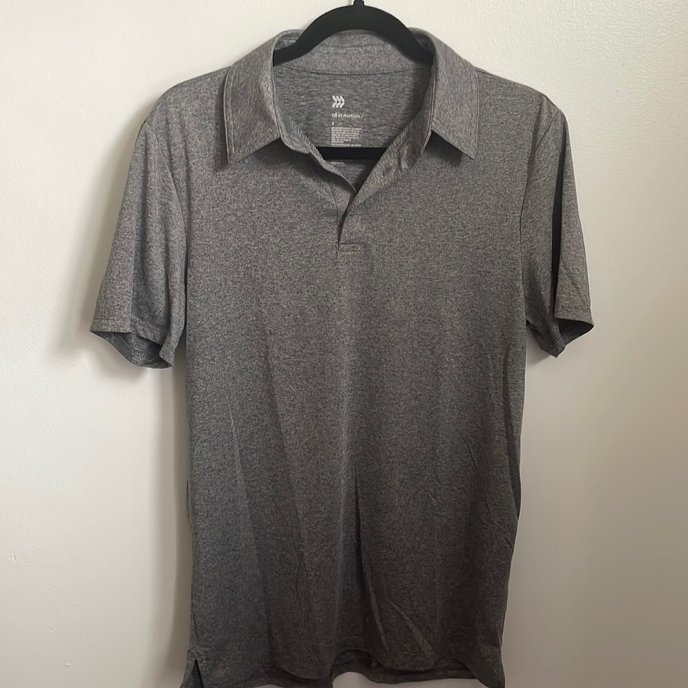 Grey polo top